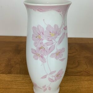 Kaiser Vase West Germany Natalie Design K Nossek Vtg Pink Flowers Floral German